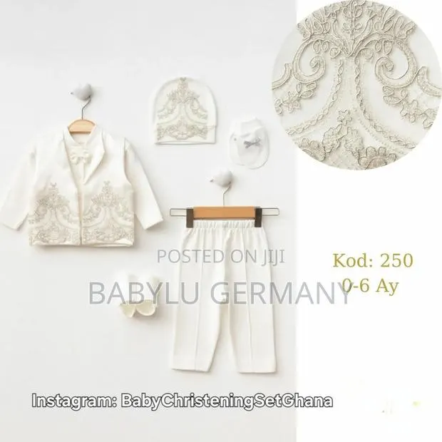 White Baby Boy Christening or Naming Gift Box or Suit Clothes Set · Photo 1