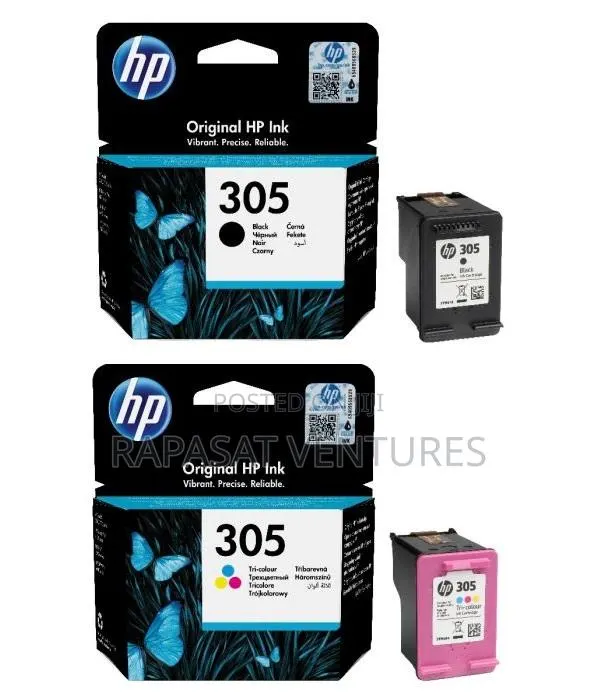 HP 305 Ink Cartridges - Black : 220 Tricolor : 220 · Photo 1