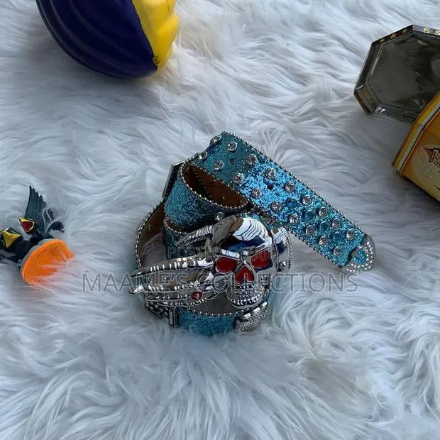 Men Women Punk Rock Belt Pu Leather With Rhinestone · Photo 1