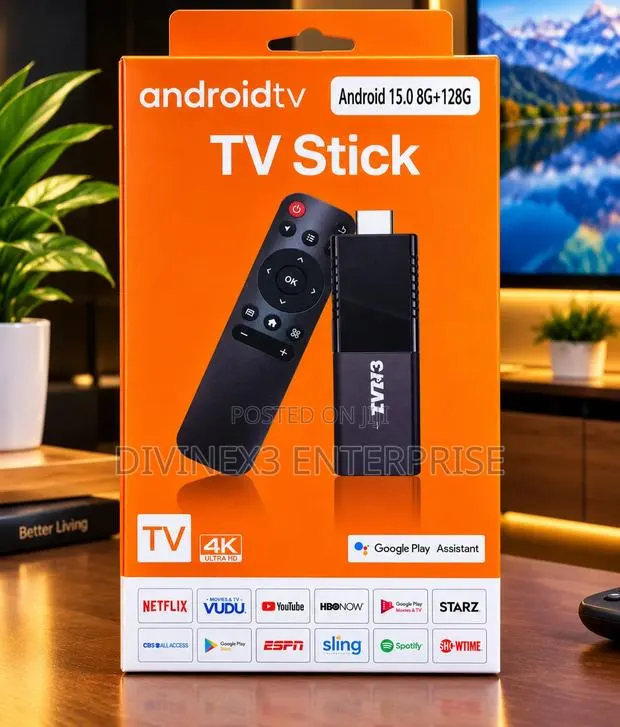 Android TV Stick – Android 15.0 | 8gb Ram + 128gb Rom · Photo 1