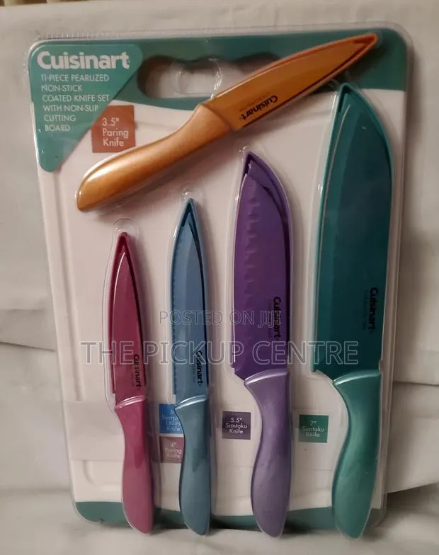 Cuisinart 11pc Pearlized Non Stick Knife With Cutting Board · Photo 1