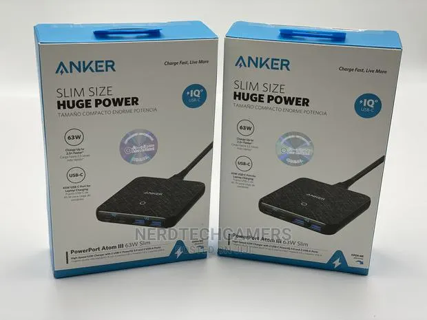 Anker 63W 4 Port PIQ 3.0 Powerport Atom III Slim Wall Charge · Photo 1