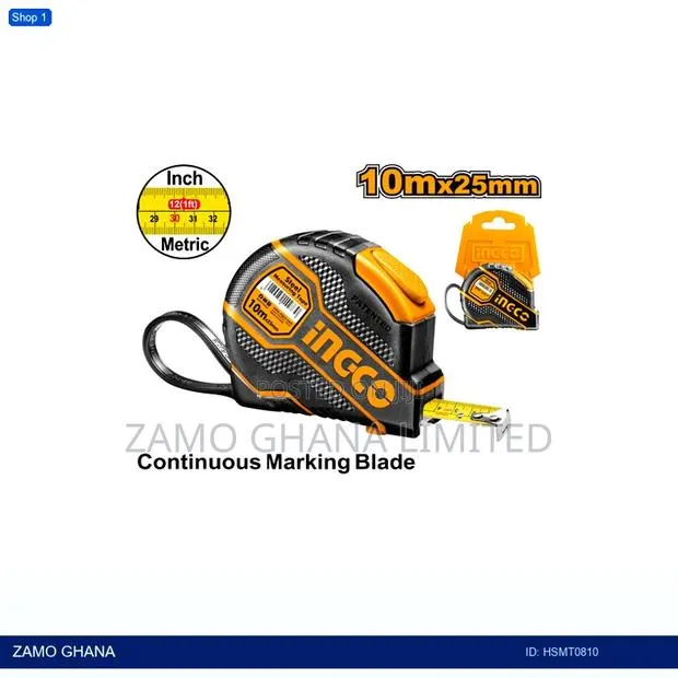Steel Measuring Tape 10mx25mm - Hsmt0810 · Photo 1