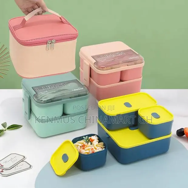 Double-Layer Student Lunch Box · Photo 1