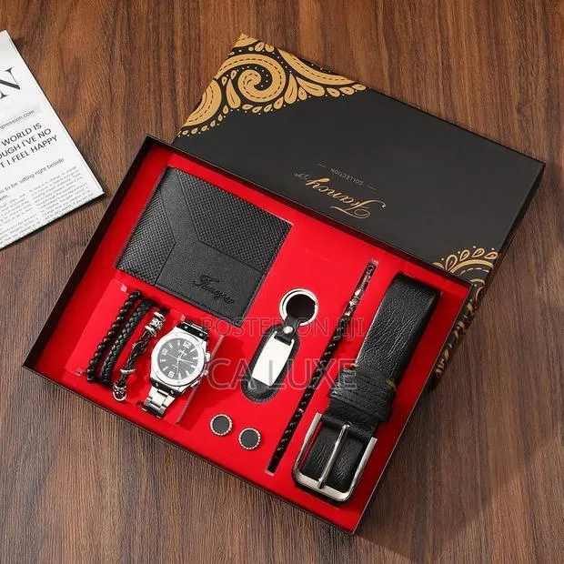 Quality Watch Perfume Wallet Men's Valentine Gift Box Package Set · Photo 1