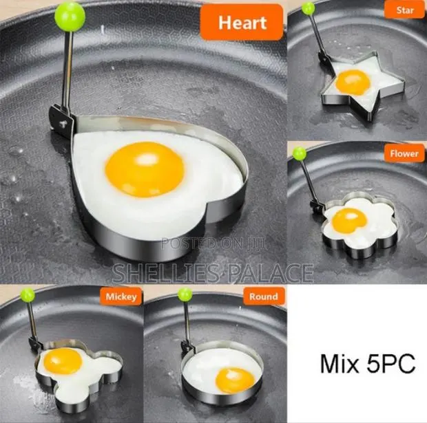 5pcs Stainless Steel 5style Fried Egg Pancake Shaperomelette · Photo 1