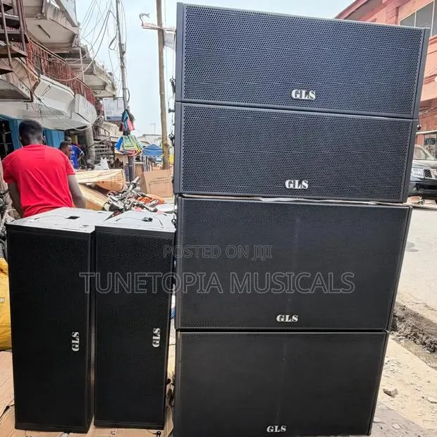 4pieces 12inches Gls Line Array With Double Bass & Amplifier Rack Set · Photo 1