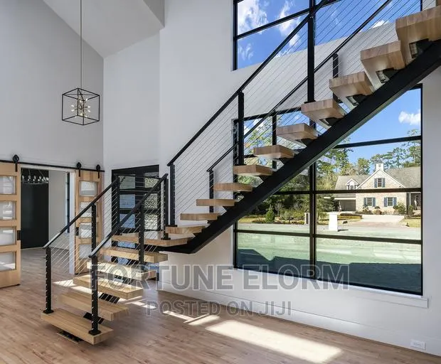 Mono Stringer (Open Modern) Floating Staircase. · Photo 1