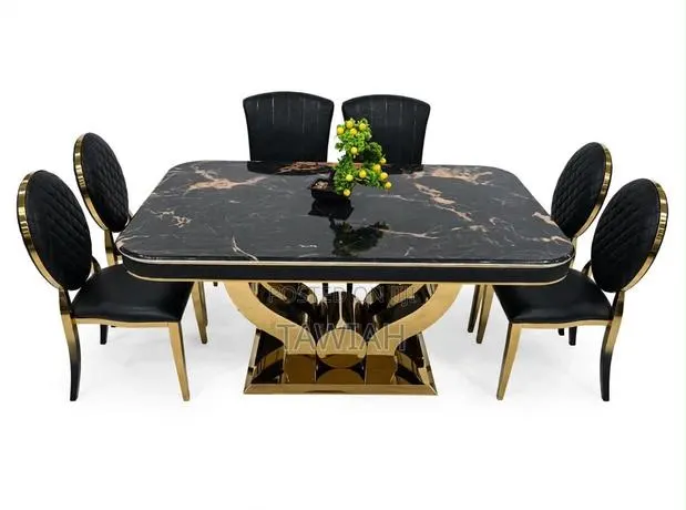 Black Dining Table With 6 Chairs · Photo 1