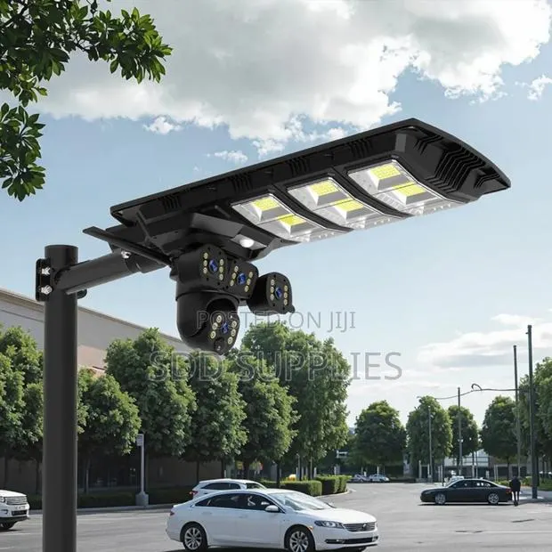 3 Lens Solar Wifi Streetlight Street Light Security Camera Waterproof · Photo 1