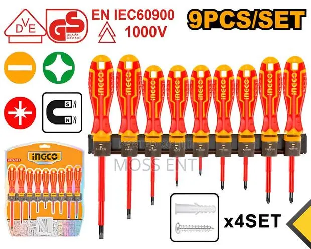 9 PCS Insulated Screwdriver Set - Hkisd0908 · Photo 1