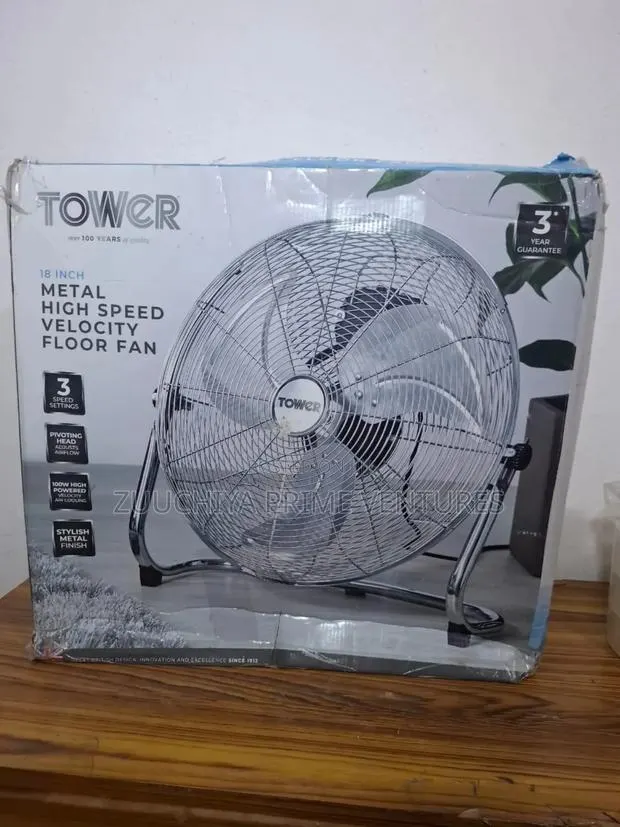 Tower 18" Inch High Speed Velocity Floor Fan From Uk · Photo 1