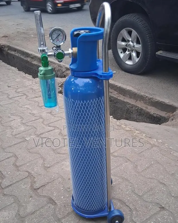 Oxygen Cylinder 10ltrs With Flow Meter and Trolley · Photo 1