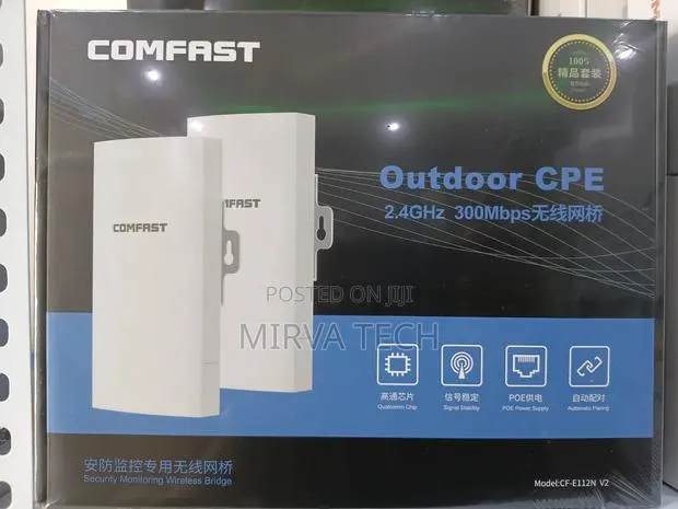 Comfast 2.4Ghz Outdoor CPE 300Mbps 1km Pair CF-E112N V2 · Photo 1
