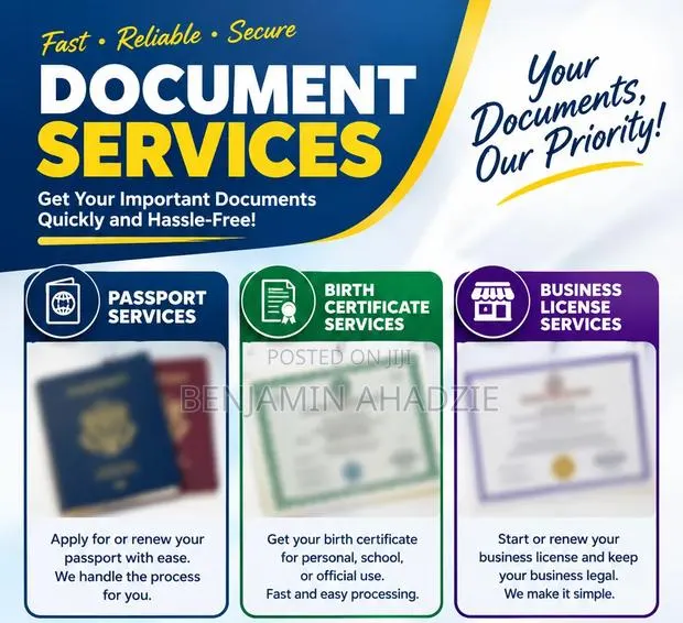 Birth Certificate, Passport and Business Certificate Available · Photo 1