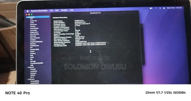 Laptop Apple MacBook Pro 2016 16GB Intel Core i7 SSD 500GB · Photo 1