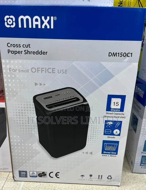 Maxi Paper Shredder 15-Sheet Cross-Cut · Photo 1