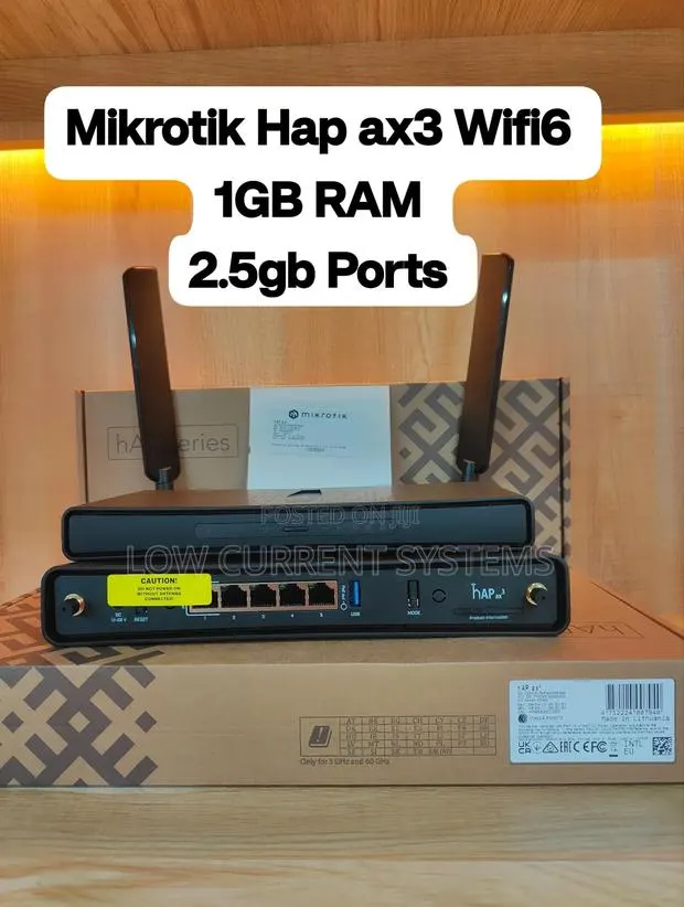 Mikrotik Router for Billing System Hap Ax3 Ram 1gb Faster Than L009 · Photo 1