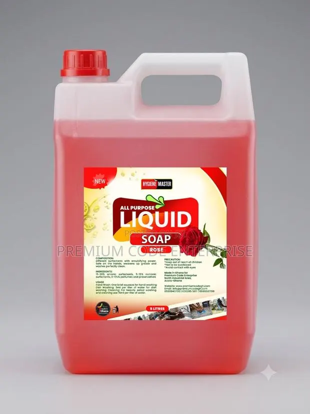 Liquid Soap Gel, All Purpose, 5L - Rose · Photo 1