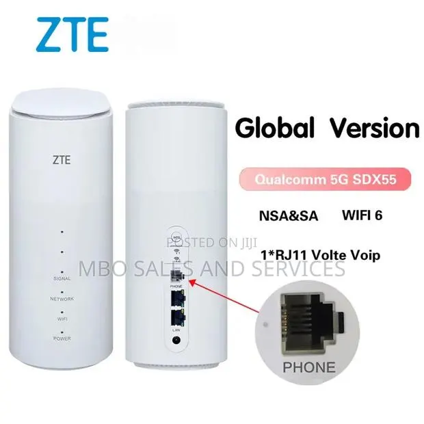 Zte 5g Universal Turbonet Router Wifi6 Cat19 Dual Band + Powerbank/Ups · Photo 1