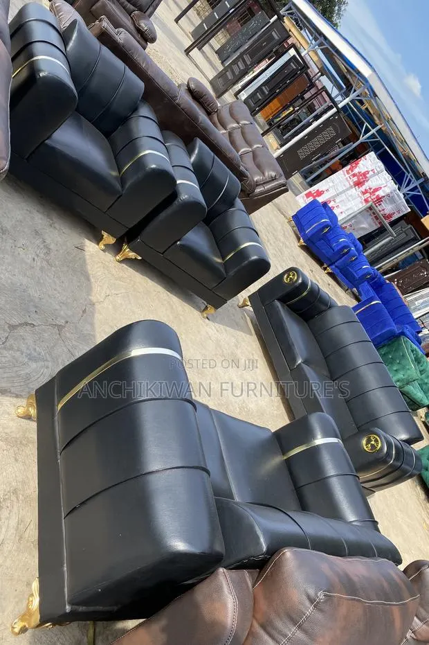 Raiders Sofa Sets Leather Black Tm(Cash on Delivery) · Photo 1