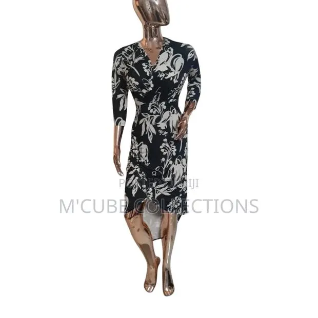 Floral Asymmetry Wrap Dress · Photo 1
