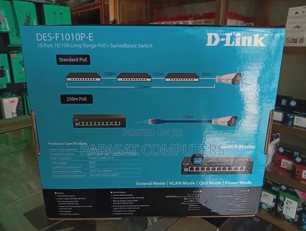 Dlink Des-F1010p-E 10 Port Gigabit Poe+surveillance Switch · Photo 1