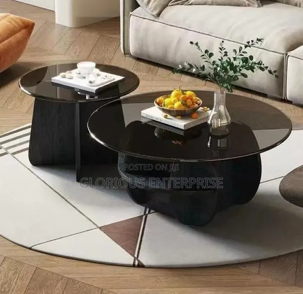 2 in 1 Black Round Center Table · Photo 1