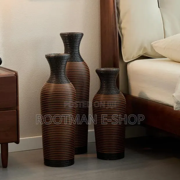 PVC Floor Vase, Home Decoration Flower Stand Set of 3 Pieces · Photo 1