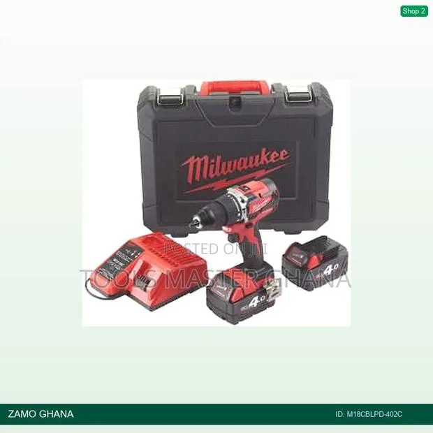 18v Percussion Drill 13mm 1.8kg Compact Brushless 4a 2 - M18cblpd-402c · Photo 1