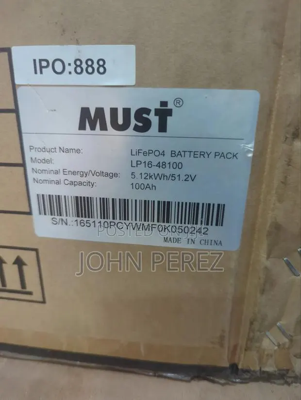 48v 100ah Must Lithium Battery (Wall Mount) · Photo 1