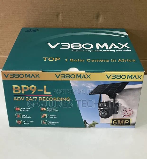 V380 Max BP9-L 6MP Solar-Powered PTZ Dual Lens Security Camera · Photo 4