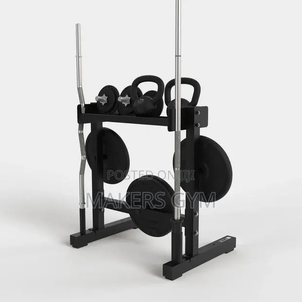 Weight Training Storage Rack for Bars and Weights · Photo 1