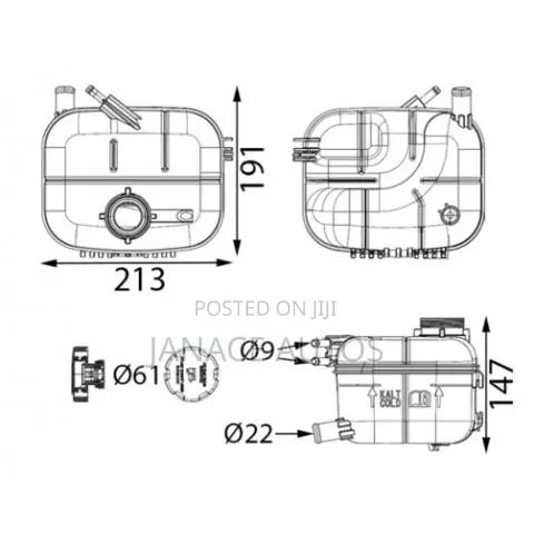 Opel Astra H Mk5 Coolant Expansion Tank · Photo 1