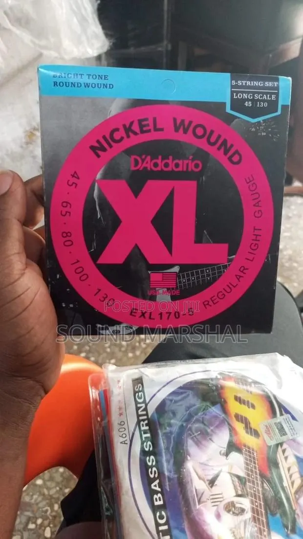 D’Addario Exl170-5 Nickel Wound Bass Strings – 5-string Set · Photo 1