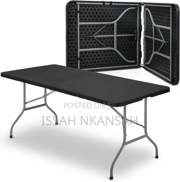 Black Plastic Folding Table · Photo 1