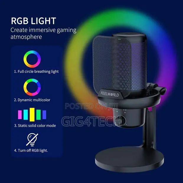 RGB Usb Podcast RGB Gaming Microphone Vm1xs · Photo 1