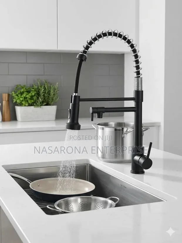 Black Flexible Kitchen Faucet · Photo 1