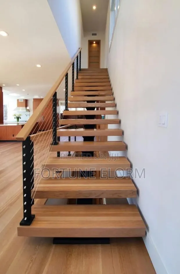 Timber Floating Stairs, Mono Stringer Support System · Photo 1