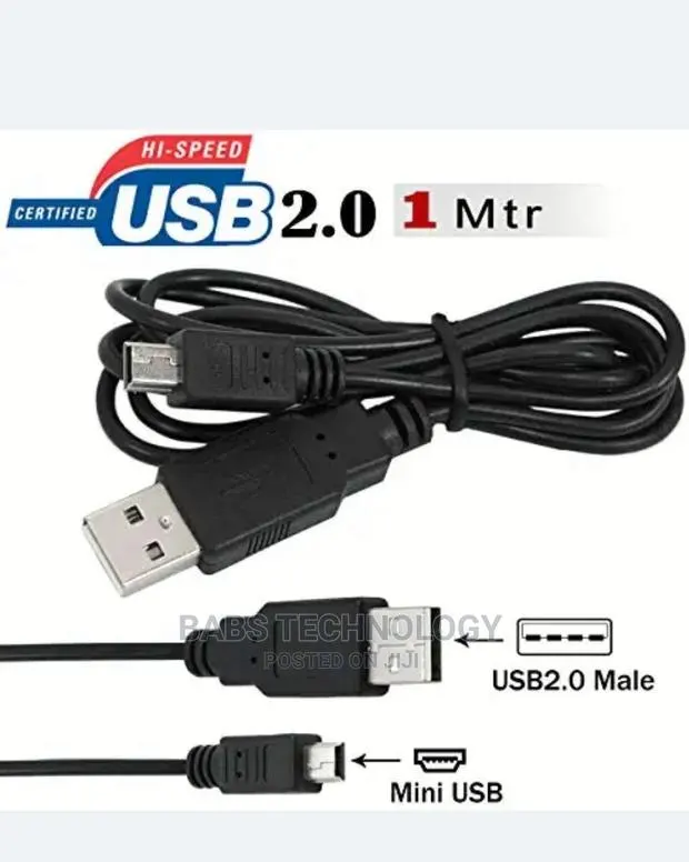 2.0 Mini USB To USB Cables ( 5pins To USB) · Photo 1
