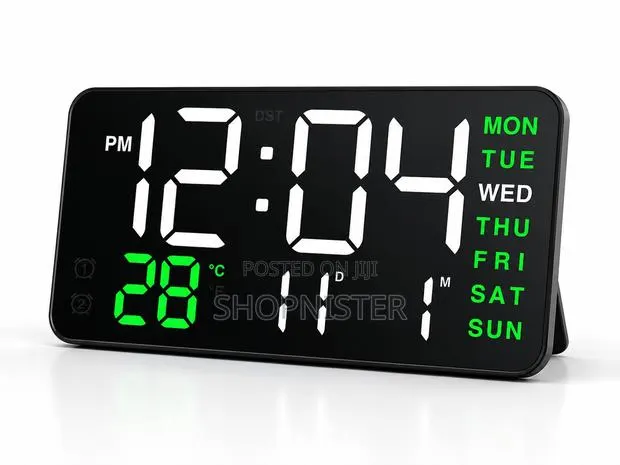 Led Digital Clock – Large Display With Temperature, · Photo 1