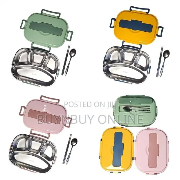 4 Grid 304 Stainless Steel Bento Lunch Box · Photo 1