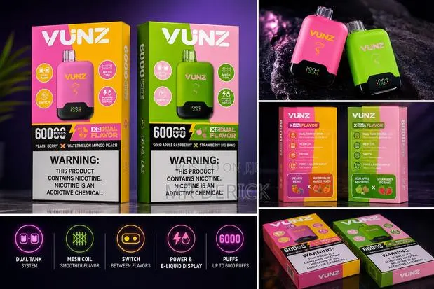 Vunz X2 Dual Flavor Disposable Vape – 6000 Puffs · Photo 1