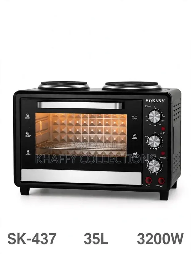 Sokany 35L Toaster Oven With Double Hot Plate - 3200W - 304 Stainless · Photo 1