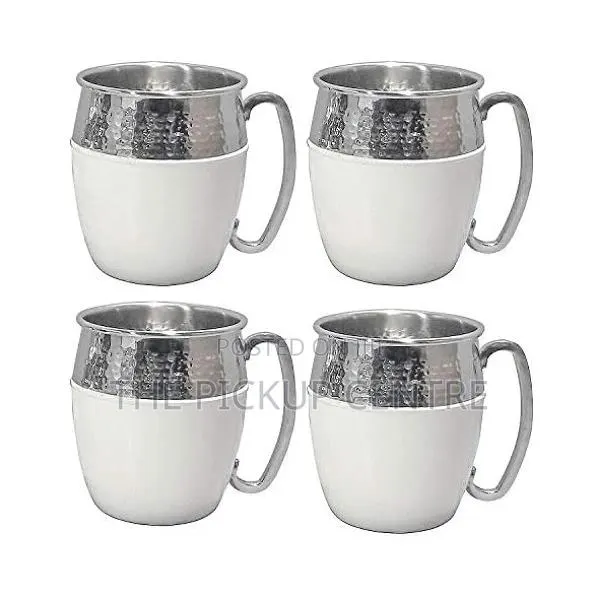 Member’S Mark Hammered Mule Mugs – 4 Pack ,White · Photo 1
