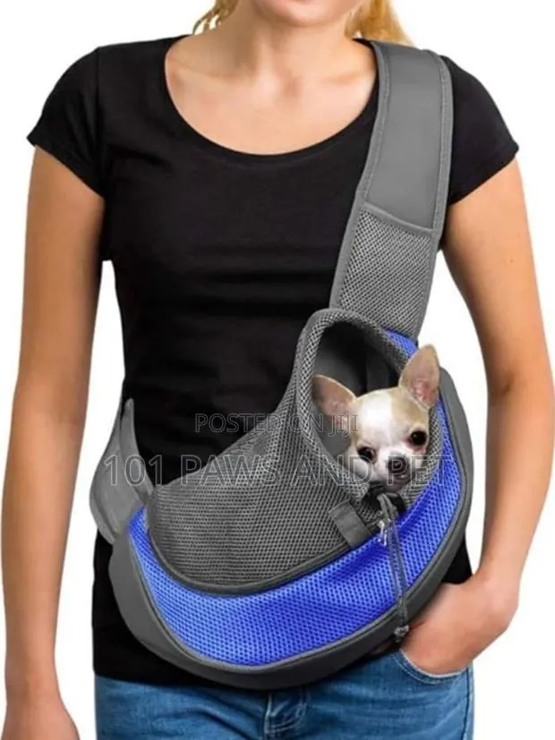 Pink Gray Pet Sling Carrier - Hands-Free Small Dog Cat Carrier · Photo 1