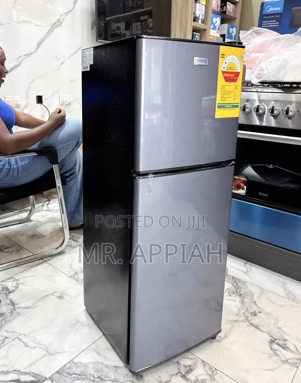 Get Affordable Nasco NASF2-13FL Top Mount Freezer Fridge(Gray) · Photo 1