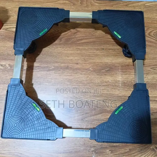 Black Adjustable Fridge & Washing Machine Stand · Photo 1