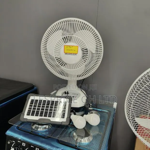 Hugely Discounted Rechargeable Fan With Solar Panels, USB Port & Bulbs · Photo 1