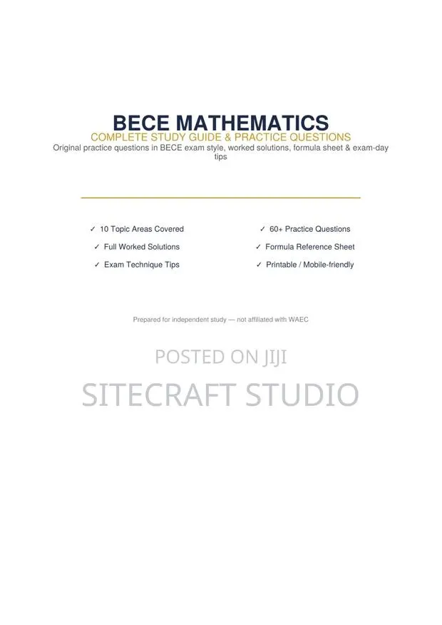 BECE 2026 Study Bundle – 4 Subjects PDF (Instant Delivery) · Photo 4